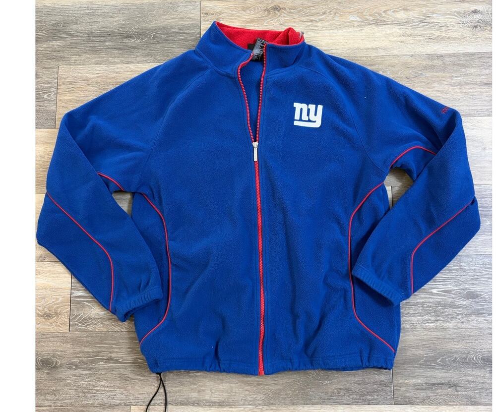 Reebok NY Giants Fleece Jacket Men’s Medium Blue Full Zip NFL Team Apparel